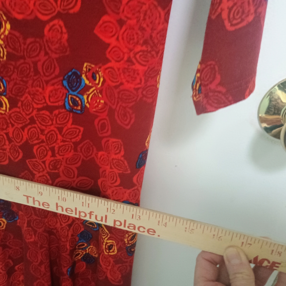 LuLaRoe Red "Nicole" Dress - Picture 5 of 6